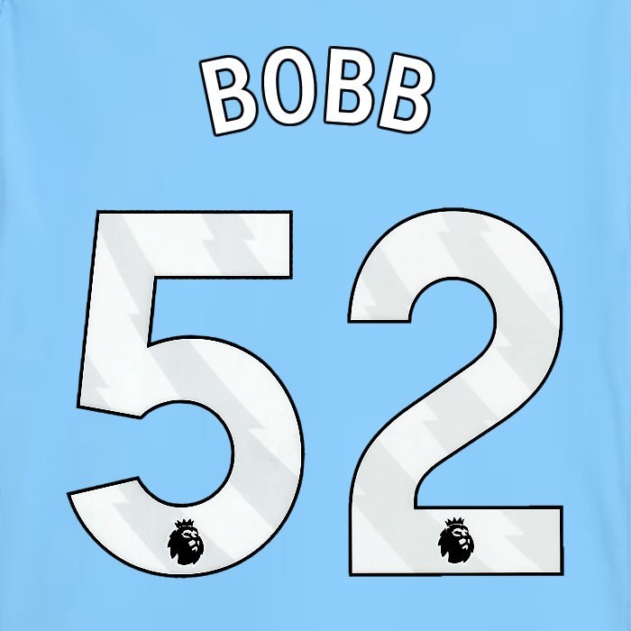 2025 2026 MANCHESTER CITY BOBB 52 WHITE HOME PLAYER SIZE NAME SET
