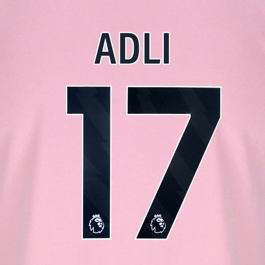 2025 2026 BOURNEMOUTH ADLI 17 BLACK 3RD PLAYER SIZE NAME SET