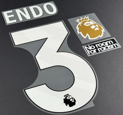 2025 2026 LIVERPOOL ENDO 3 OFFICIAL AVERY DENNISON WHITE PLAYER SIZE + PATCHES