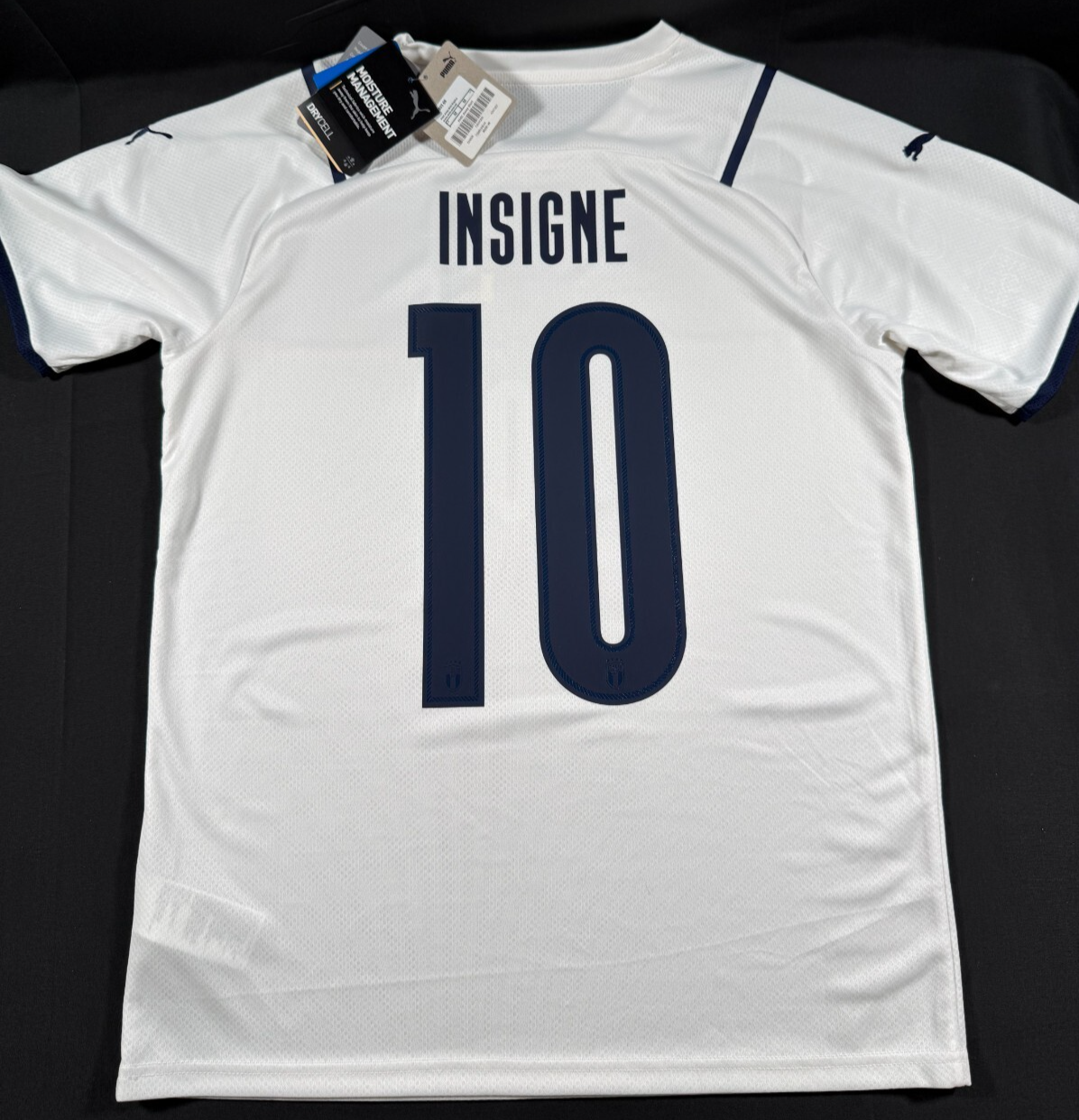 BNWT 2021 2022 ITALY AWAY PUMA FOOTBALL SHIRT INSIGNE 10 MENS MEDIUM