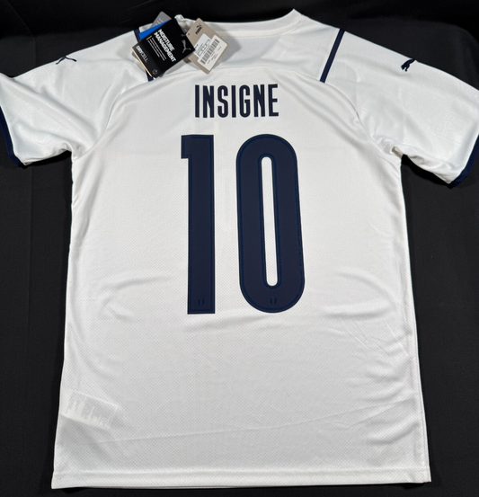 BNWT 2021 2022 ITALY AWAY PUMA FOOTBALL SHIRT INSIGNE 10 MENS MEDIUM