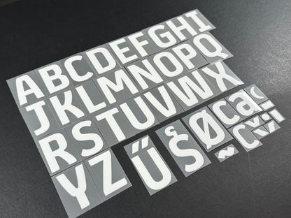 2024 2025 OFFICIAL EFL FOOTBALL LEAGUE WHITE PLAYER SIZE LETTERS 50mm
