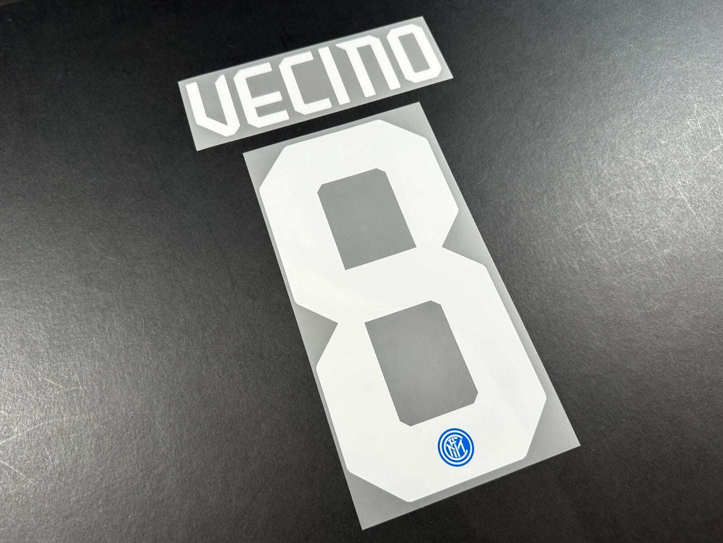 INTER MILAN 2019 2020 VECINO 8 OFFICIAL HOME WHITE PLAYER SIZE NAMESET