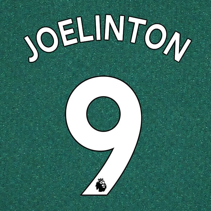 NEWCASTLE UNITED 19-23 JOELINTON 9 OFFICIAL AVERY DENNISON WHITE PLAYER SIZE SET