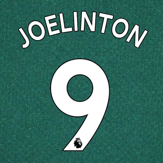 NEWCASTLE UNITED 19-23 JOELINTON 9 OFFICIAL AVERY DENNISON WHITE PLAYER SIZE SET