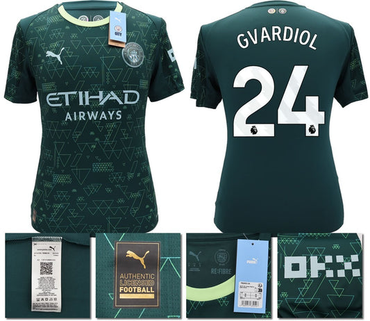BNWT 2025 2026 MAN CITY PUMA 4TH GVARDIOL 24 FOOTBALL SHIRT