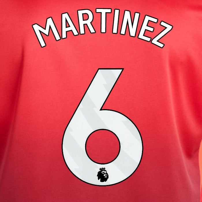 2024 2025 MANCHESTER UNITED MARTINEZ 6 HOME WHITE PLAYER SIZE NAMESET
