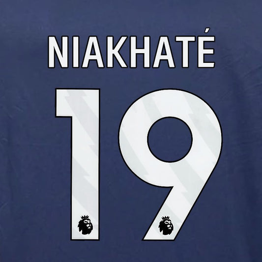 2023 2024 OFFICIAL NOTTINGHAM NIAKHATE 19 WHITE 3RD PLAYER SIZE NAMESET