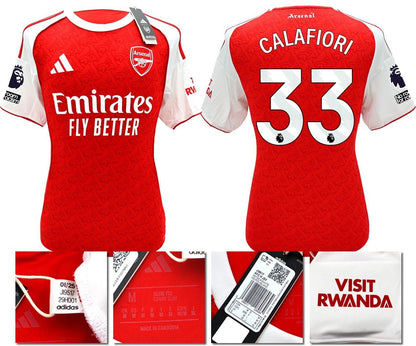 BNWT 2025/2026 ARSENAL F.C. ADIDAS HOME SHIRT CALAFIORI 33