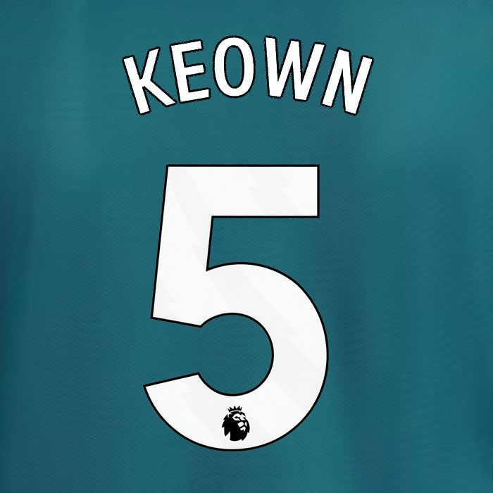 2023 2024 ARSENAL KEOWN 5 WHITE 3RD OFFICIAL PLAYER SIZE NAME SET
