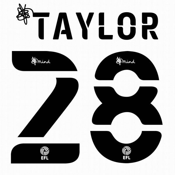 BOURNEMOUTH 2020 2021 OFFICIAL TAYLOR 28 ELMS 3RD PLAYER SIZE NAME SET