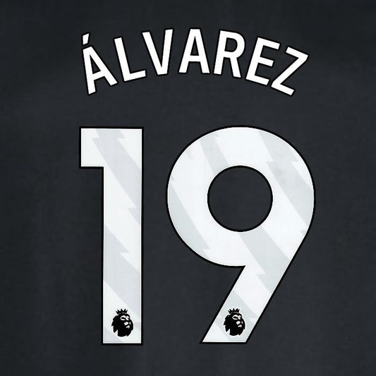 2024 2025 WEST HAM ALVAREZ 19 OFFICIAL WHITE AWAY PLAYER SIZE NAMESET