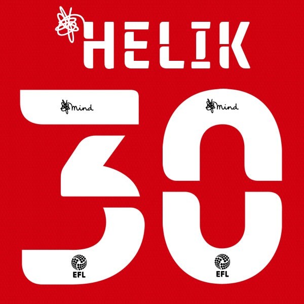 BARNSLEY 2020 2021 OFFICIAL HELIK 30 HOME PLAYER SIZE NAME SET