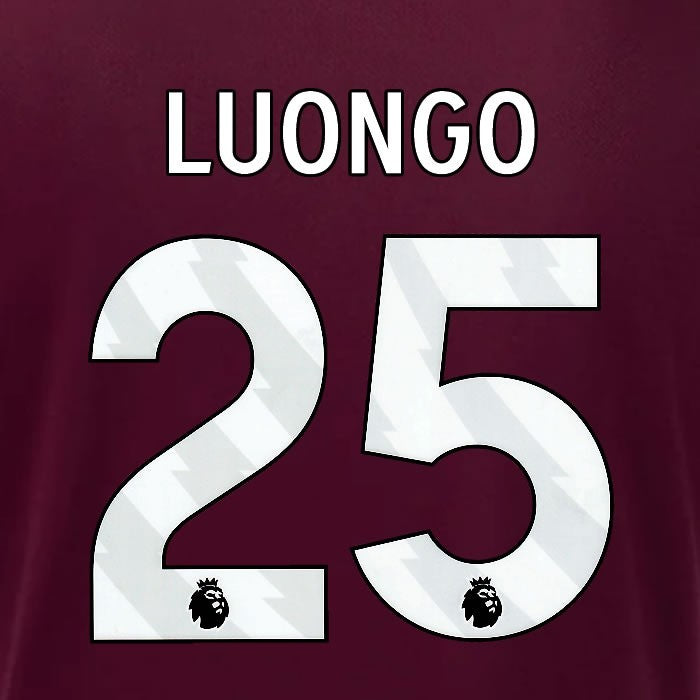 2024 2025 OFFICIAL IPSWICH TOWN LUONGO 25 WHITE AWAY PLAYER SIZE NAME SET