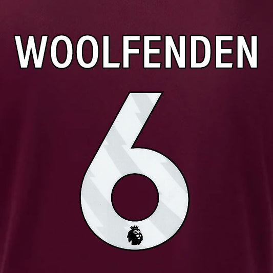 2024 2025 OFFICIAL IPSWICH TOWN WOOLFENDEN 6 WHITE AWAY PLAYER SIZE NAME SET