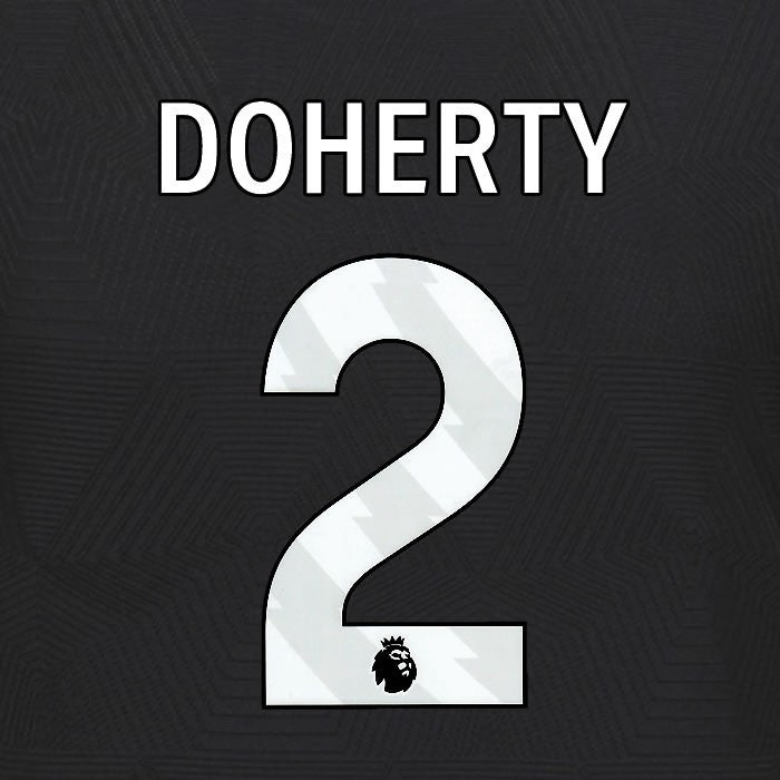2024 2025 WOLVES AWAY WHITE DOHERTY 2 OFFICIAL PLAYER SIZE NAMESET