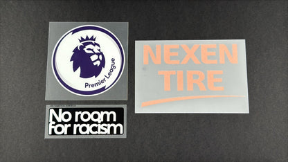 2020 2021 OFFICIAL MANCHESTER CITY AWAY PLAYER SIZE SLEEVE PATCH + SPONSOR SET