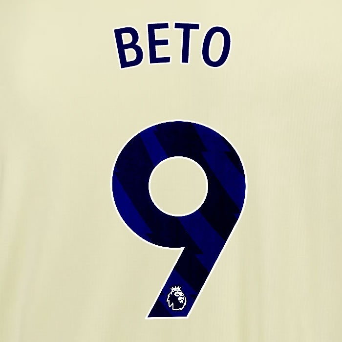 2025 2026 EVERTON BETO 9 OFFICIAL BLUE AWAY PLAYER SIZE NAMESET