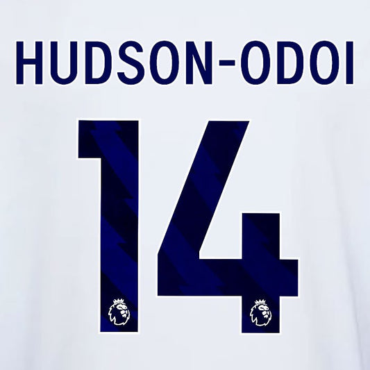 2023 2024 OFFICIAL NOTTINGHAM HUDSON-ODOI 14 BLUE AWAY PLAYER SIZE NAMESET