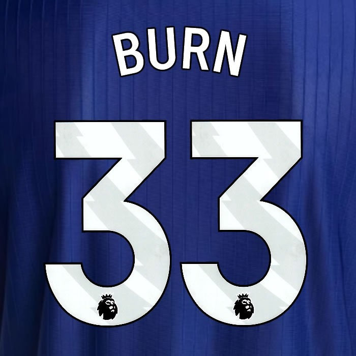 2025 2026 NEWCASTLE BURN 33 OFFICIAL WHITE 3RD PLAYER SIZE NAME SET