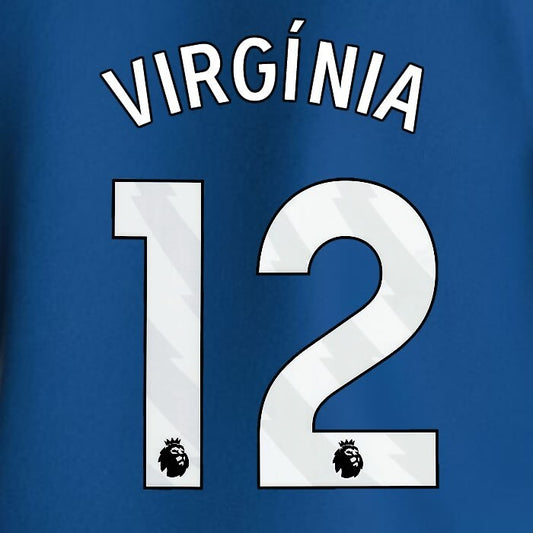 2023 2024 EVERTON VIRGINIA 12 OFFICIAL WHITE HOME PLAYER SIZE NAMESET
