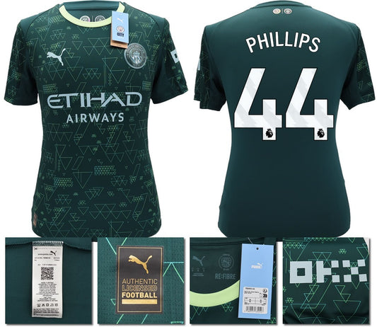 BNWT 2025 2026 MAN CITY PUMA 4TH PHILLIPS 44 FOOTBALL SHIRT