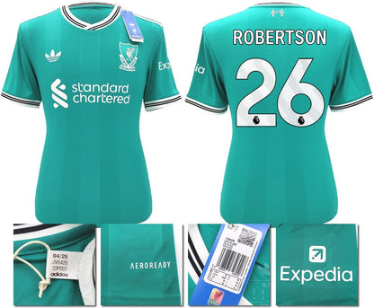 BNWT 2025 2026 LIVERPOOL ADIDAS 3RD SHIRT ROBERTSON 26 + PATCHES MEN'S