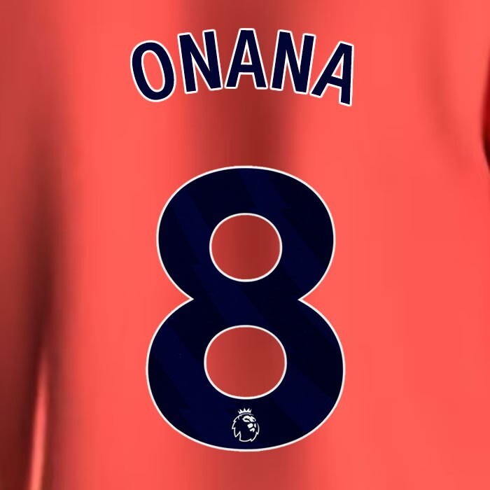 2023 2024 EVERTON ONANO 8 OFFICIAL BLUE AWAY PLAYER SIZE NAMESET