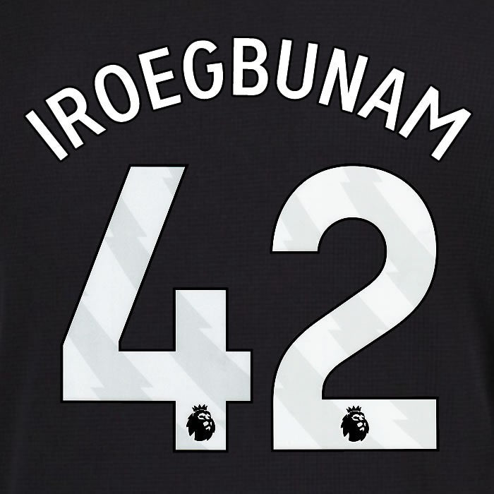 2025 2026 EVERTON IROEGBUNAM 42 OFFICIAL WHITE 3RD PLAYER SIZE NAMESET