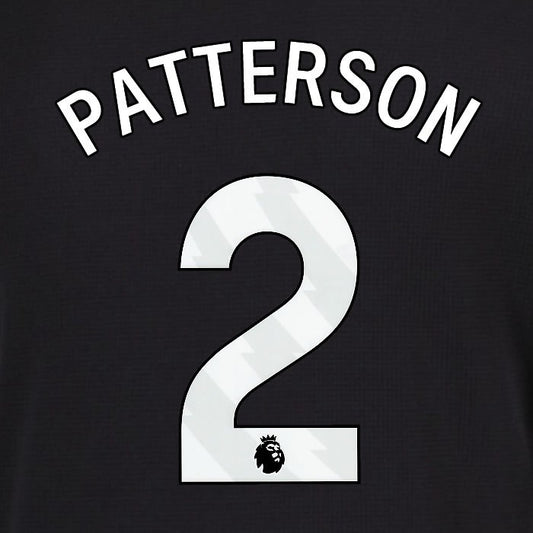2025 2026 EVERTON PATTERSON 2 OFFICIAL WHITE 3RD PLAYER SIZE NAMESET