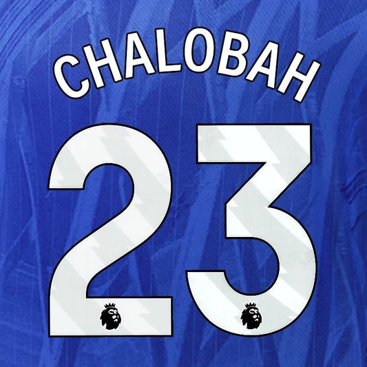 2025 2026 OFFICIAL CHELSEA CHALOBAH 23 WHITE HOME PLAYER SIZE NAMESET