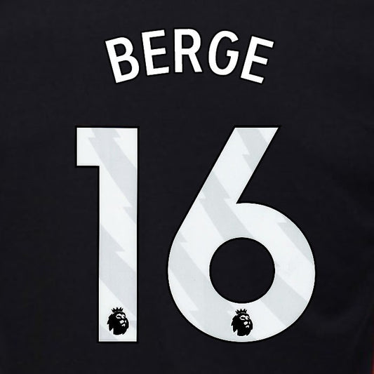 2024 2025 OFFICIAL FULHAM BERGE 16 WHITE AWAY PLAYER SIZE NAMESET