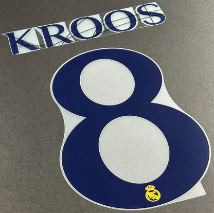 2023 2024 AVERY DENNISON REAL MADRID KROOS 8 HOME PLAYER SIZE NAMESET