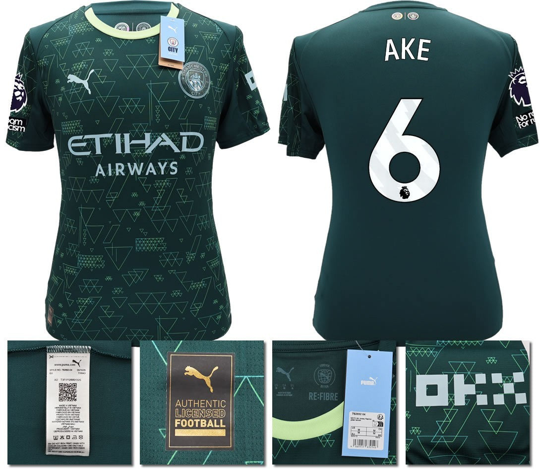 BNWT 2025 2026 MAN CITY PUMA 4TH AKE 6 FOOTBALL SHIRT