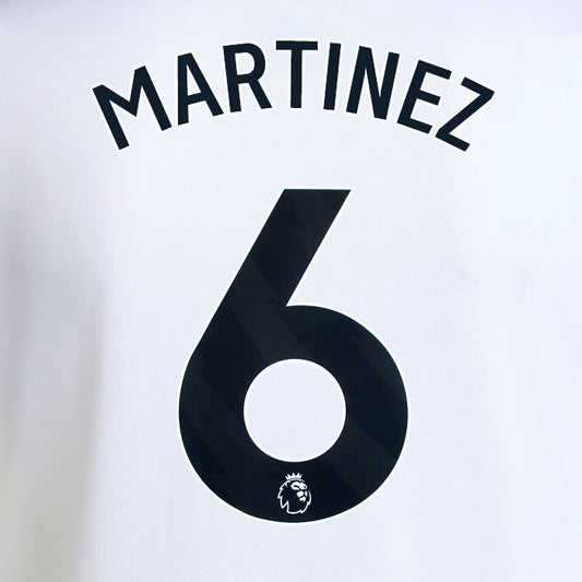 2025 2026 MANCHESTER UNITED MARTINEZ 6 AWAY BLACK PLAYER SIZE NAMESET
