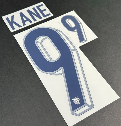 ENGLAND 2024-2025 OFFICIAL SPORTING ID KANE 9 HOME PLAYER SIZE NAME SET