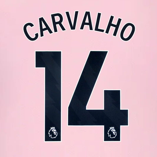 2024 2025 BRENTFORD CARVALHO 14 OFFICIAL BLACK AWAY PLAYER SIZE NAMESET