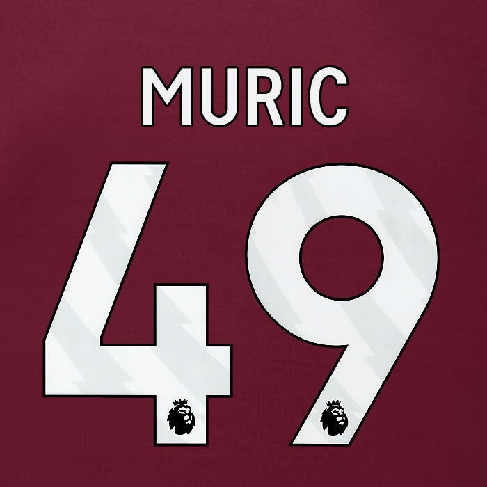 2023 2024 BURNLEY MURIC 49 OFFICIAL WHITE HOME PLAYER SIZE NAMESET