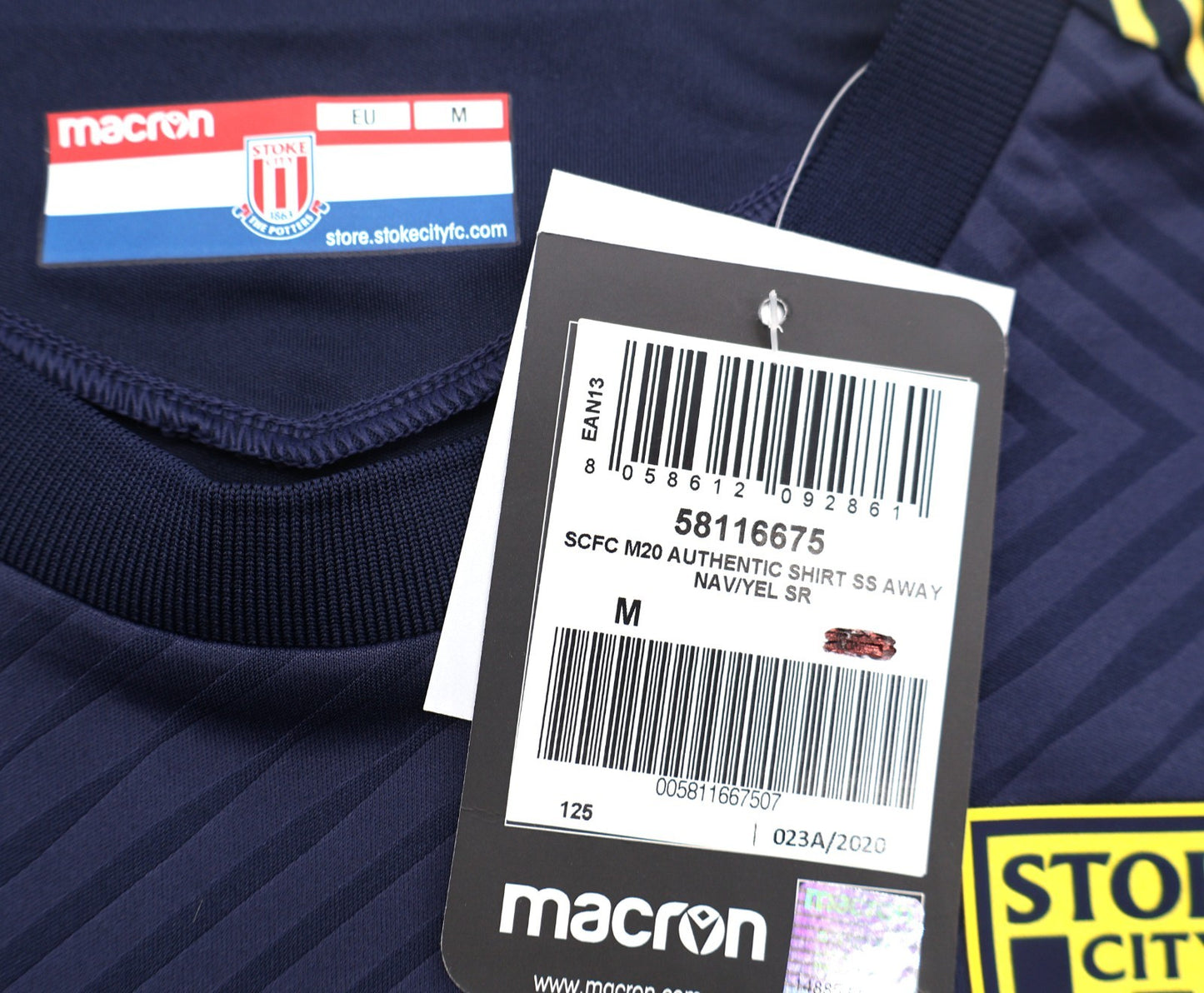 BNWT 2020 2021 STOKE CITY MACRON AWAY SHIRT S. FLETCHER 21 MEN'S MEDIUM