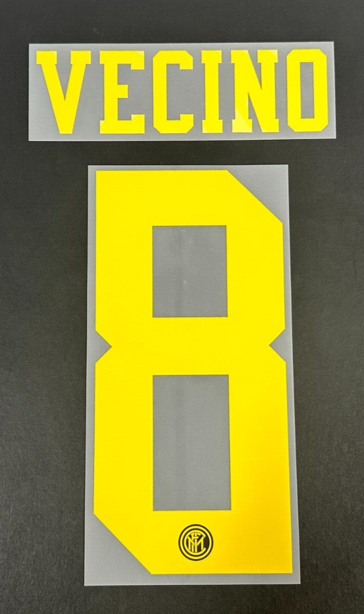 INTER MILAN THIRD 2019 - 2020 OFFICIAL VECINO 8 PLAYER SIZE NAMESET