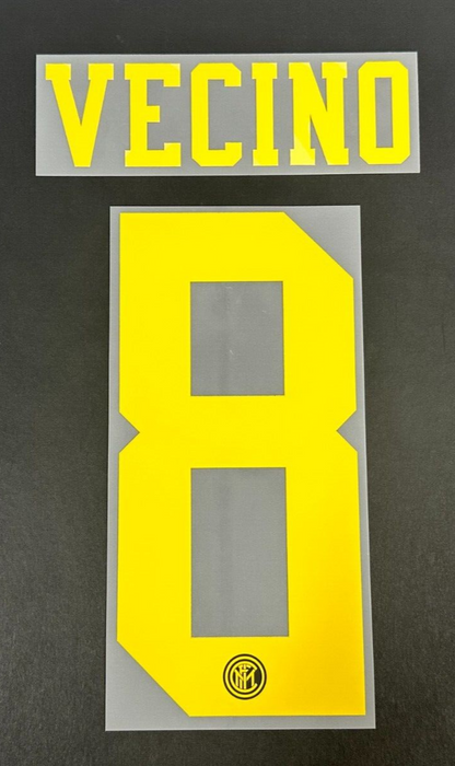 INTER MILAN THIRD 2019 - 2020 OFFICIAL VECINO 8 PLAYER SIZE NAMESET