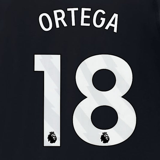 2023 2024 MAN CITY ORTEGA 18 WHITE 3RD PLAYER SIZE NAME SET