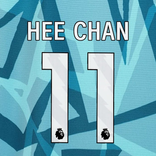 2023 2024 WOLVES 3RD HEE CHAN 11 OFFICIAL WHITE PLAYER SIZE NAMESET