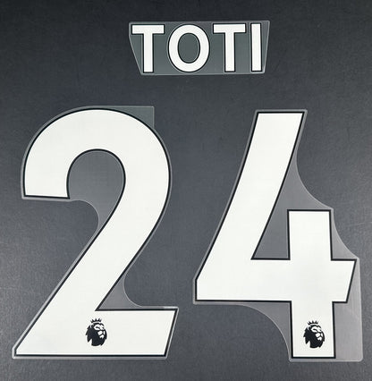 2023 2025 TOTI 24 OFFICIAL AVERY DENNISON WHITE PLAYER SIZE NAME SET