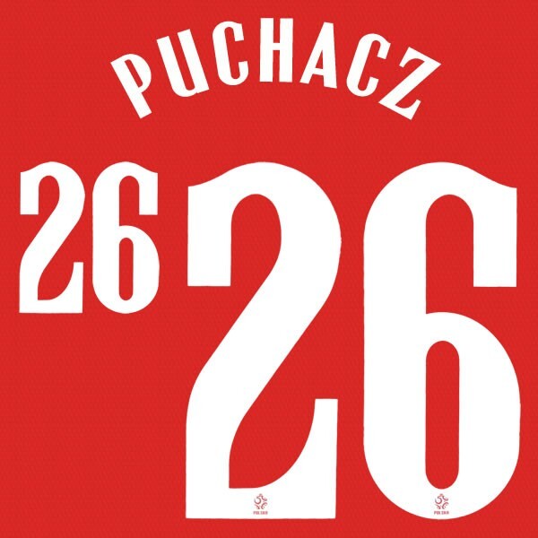 2020 2021 OFFICIAL POLAND PUCHACZ 26 AWAY WHITE PLAYER SIZE NAMESET