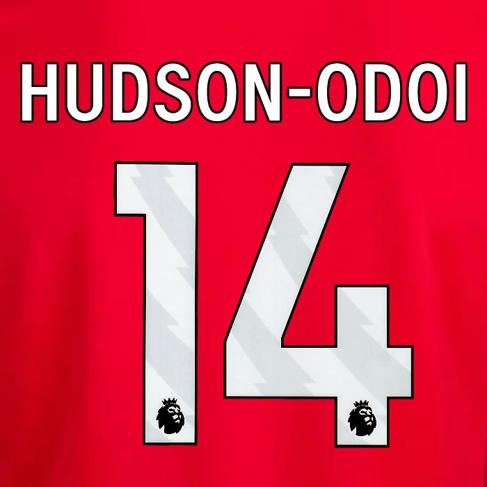 2024 2025 OFFICIAL NOTTINGHAM HUDSON ODOI 14 WHITE HOME PLAYER SIZE NAMESET