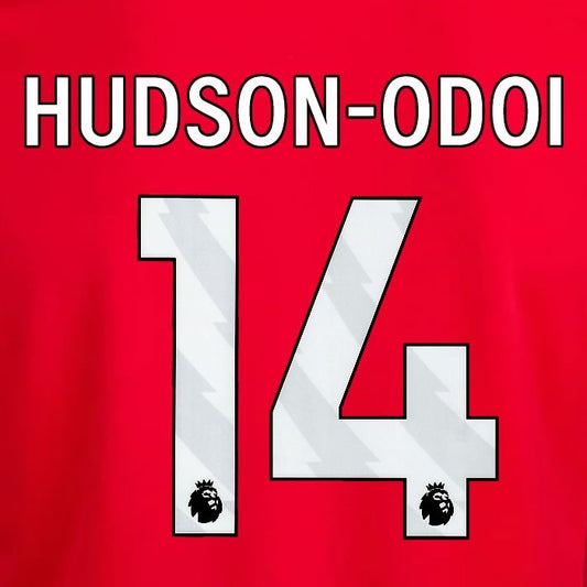 2024 2025 OFFICIAL NOTTINGHAM HUDSON ODOI 14 WHITE HOME PLAYER SIZE NAMESET