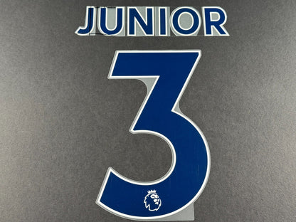 LEEDS UNITED 2022 2023 JUNIOR 3 OFFICIAL AVERY BLUE PLAYER SIZE NAME SET