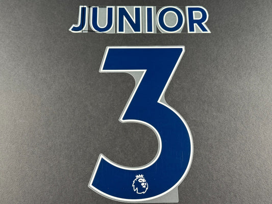 LEEDS UNITED 2022 2023 JUNIOR 3 OFFICIAL AVERY BLUE PLAYER SIZE NAME SET