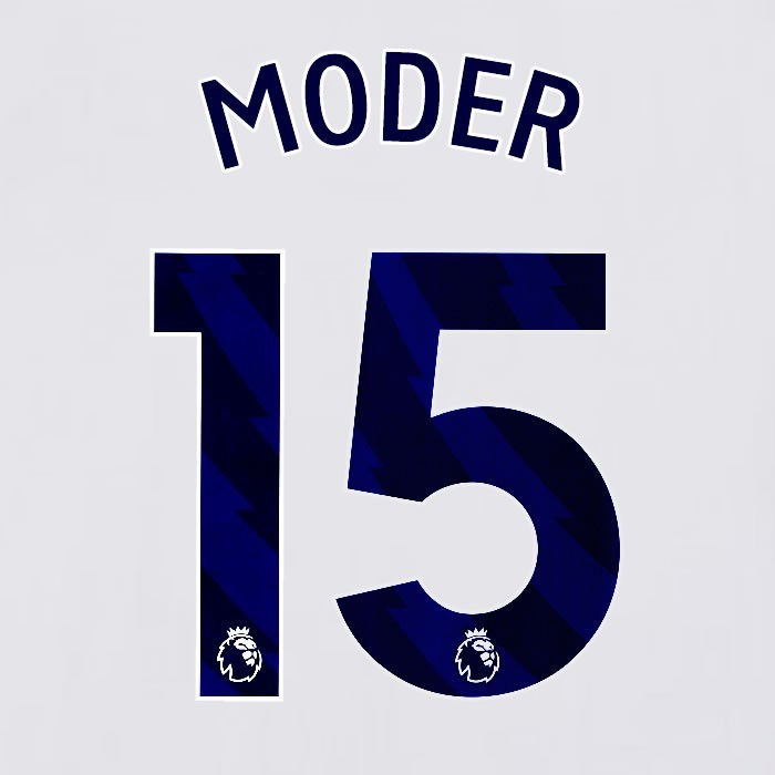 2023 2024 BRIGHTON MODER 15 OFFICIAL BLUE HOME PLAYER SIZE NAME SET
